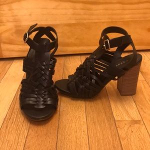 Madden Girl strappy stacked heel